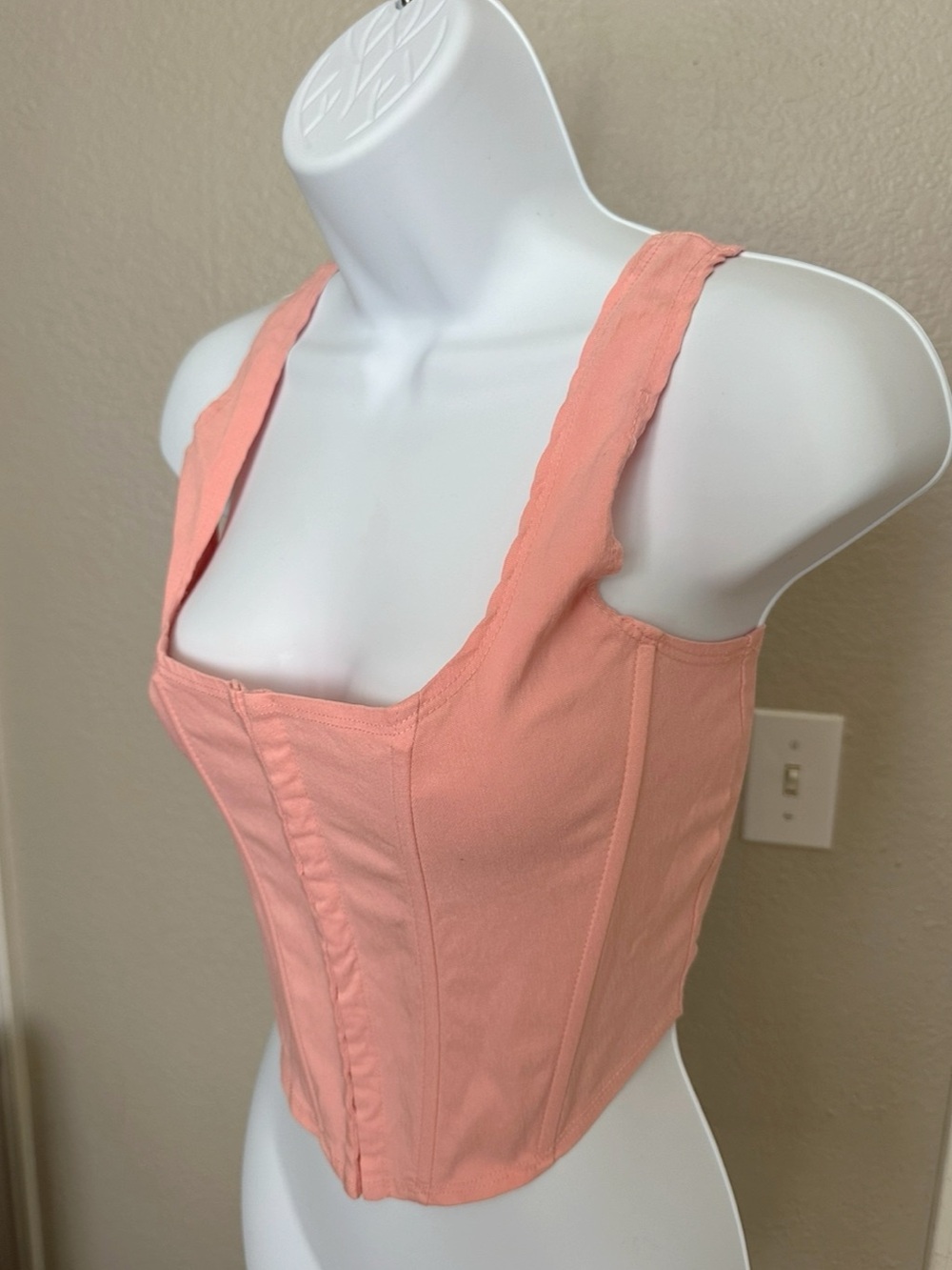 Windsor Peach Corset-Style Tank